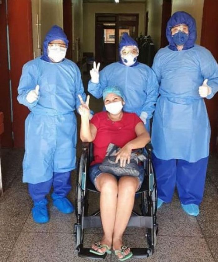 Covid:19: Dan de alta a primera paciente en hospital de Pedro Juan