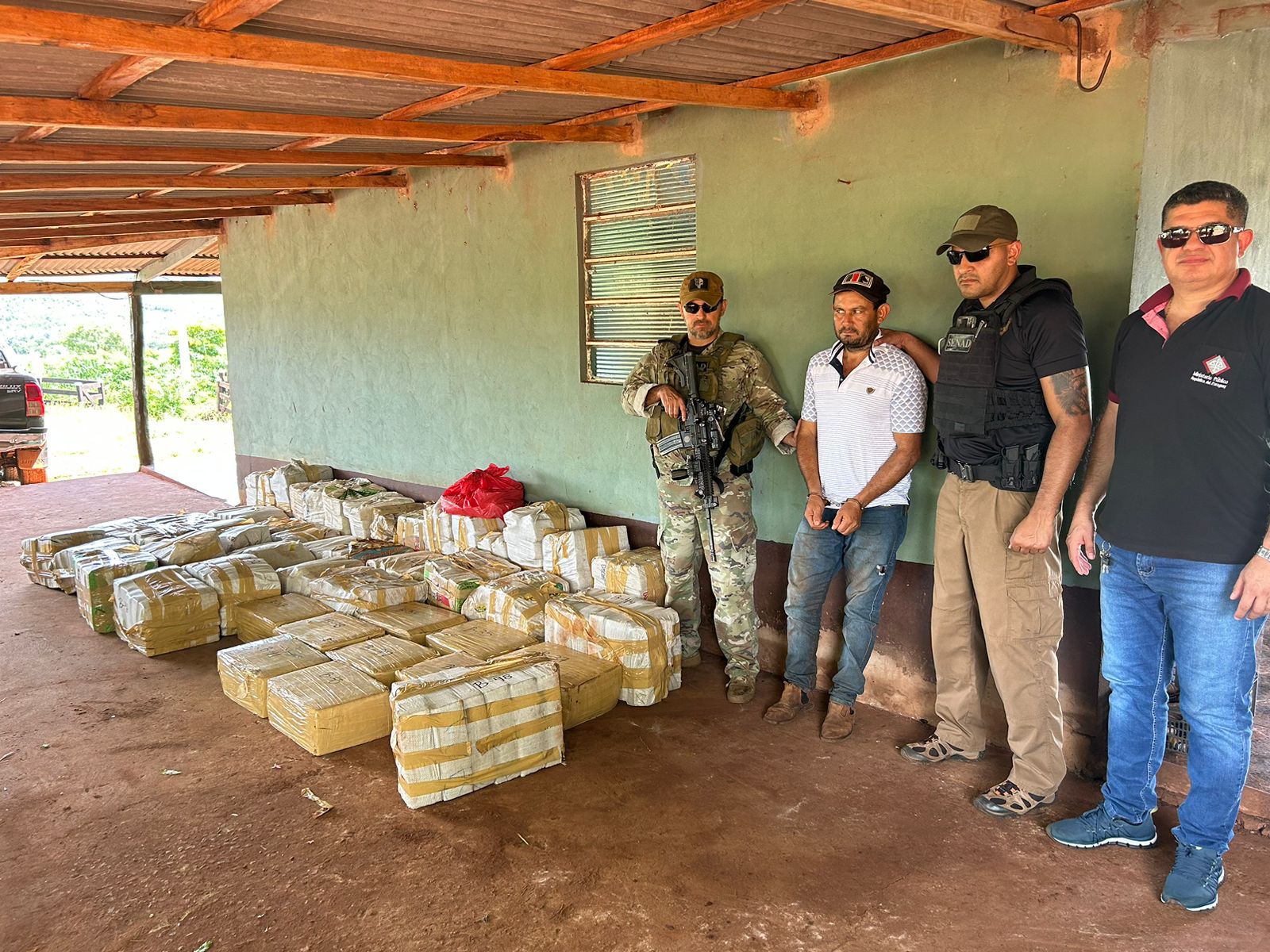 SENAD incauta gran cargamento de marihuana que tenía como destino el Brasil