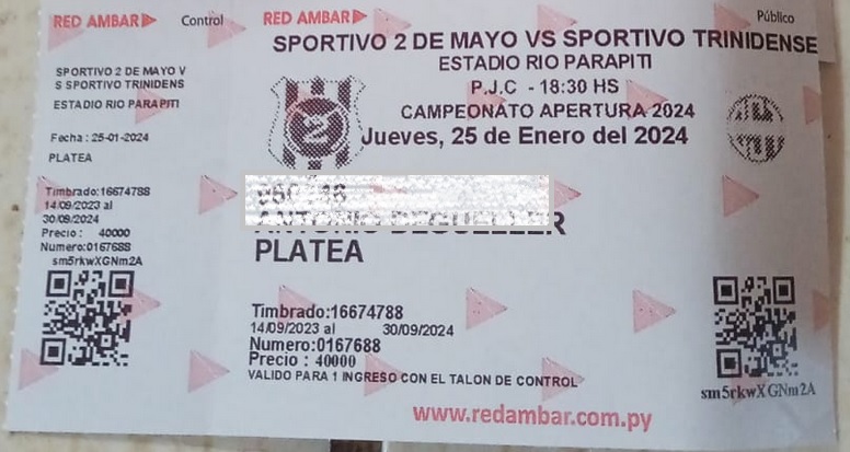 Entradas se emiten a través de la Cédula de Identidad