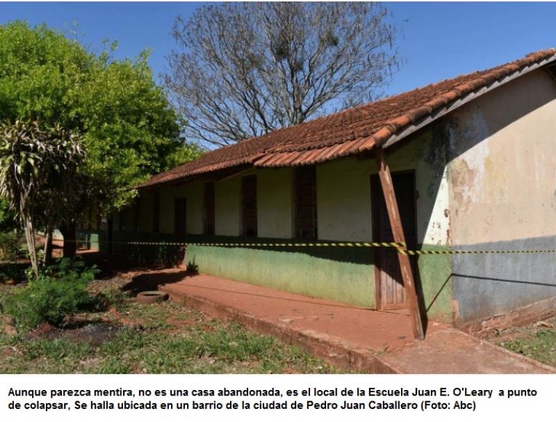Local escolar tan deteriorado como la educación misma