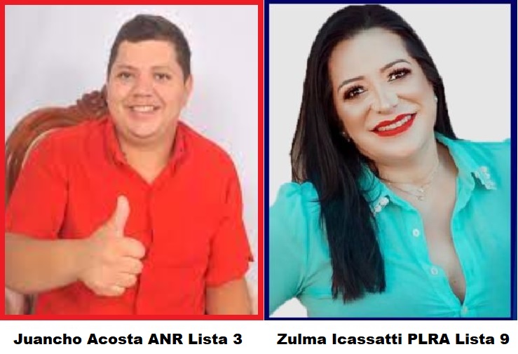 Juancho Acosta (ANR) y Zulma Icassatti (PLRA) arrasaron en Amambay