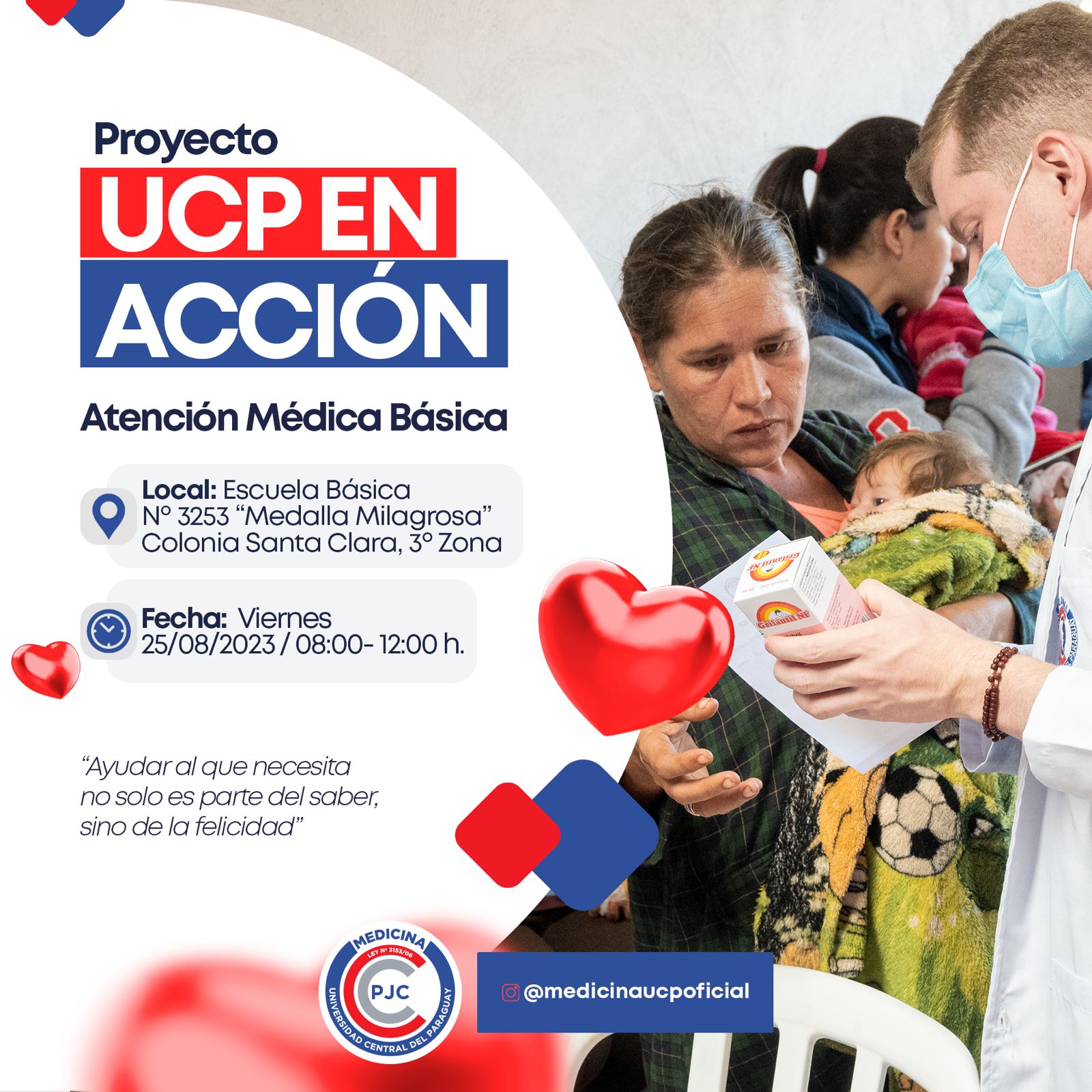 Proyecto "UCP en acción" se traslada a la colonia Santa Clara
