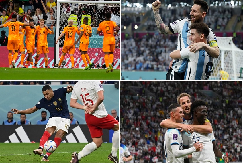 Cuatro selecciones favoritas son las primeras clasificadas para cuartos de final