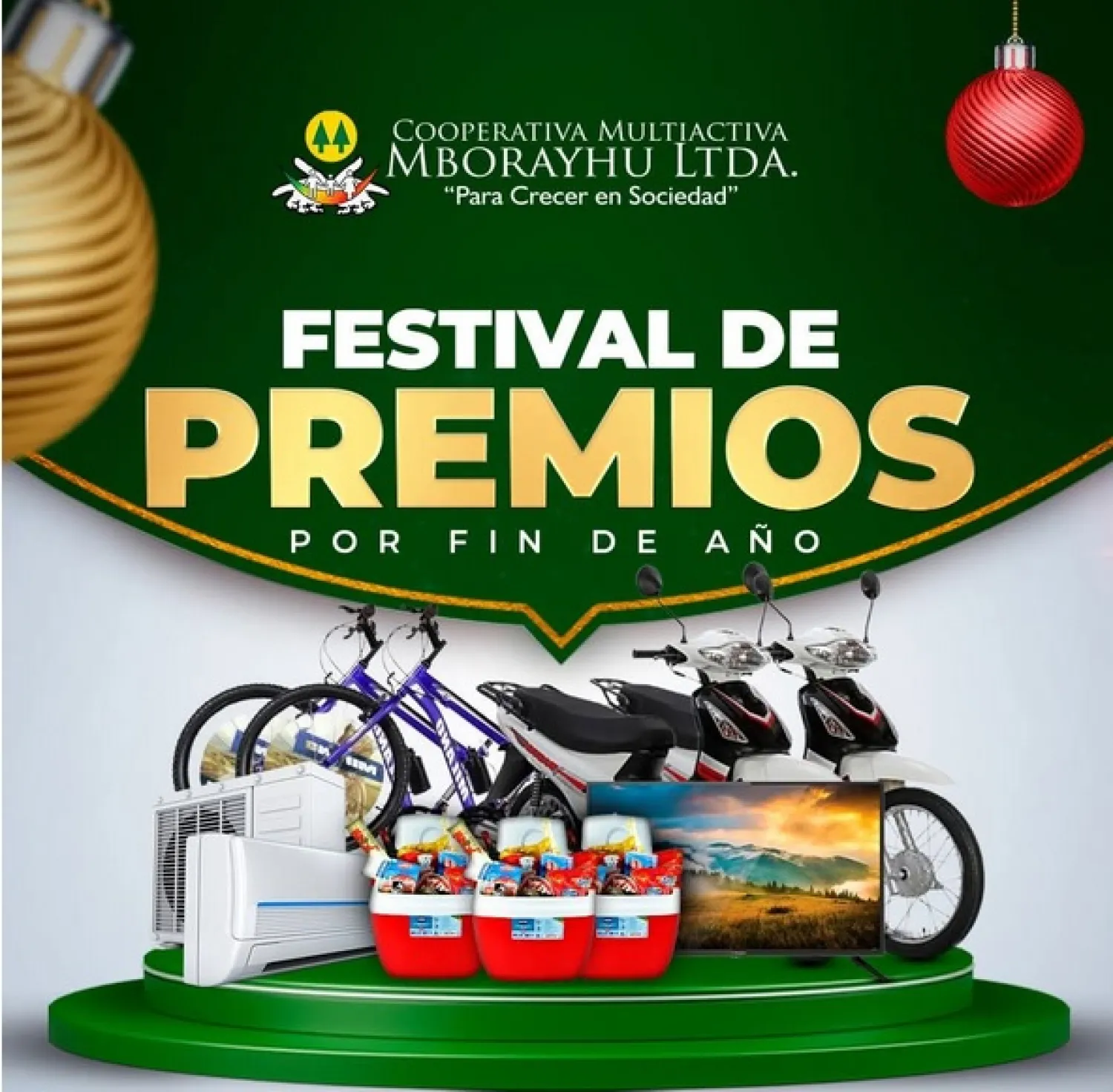¡Tradición y Crecimiento!. La Cooperativa Mborayhu Ltda. anuncia su Gran Festival de Premios Navideños
