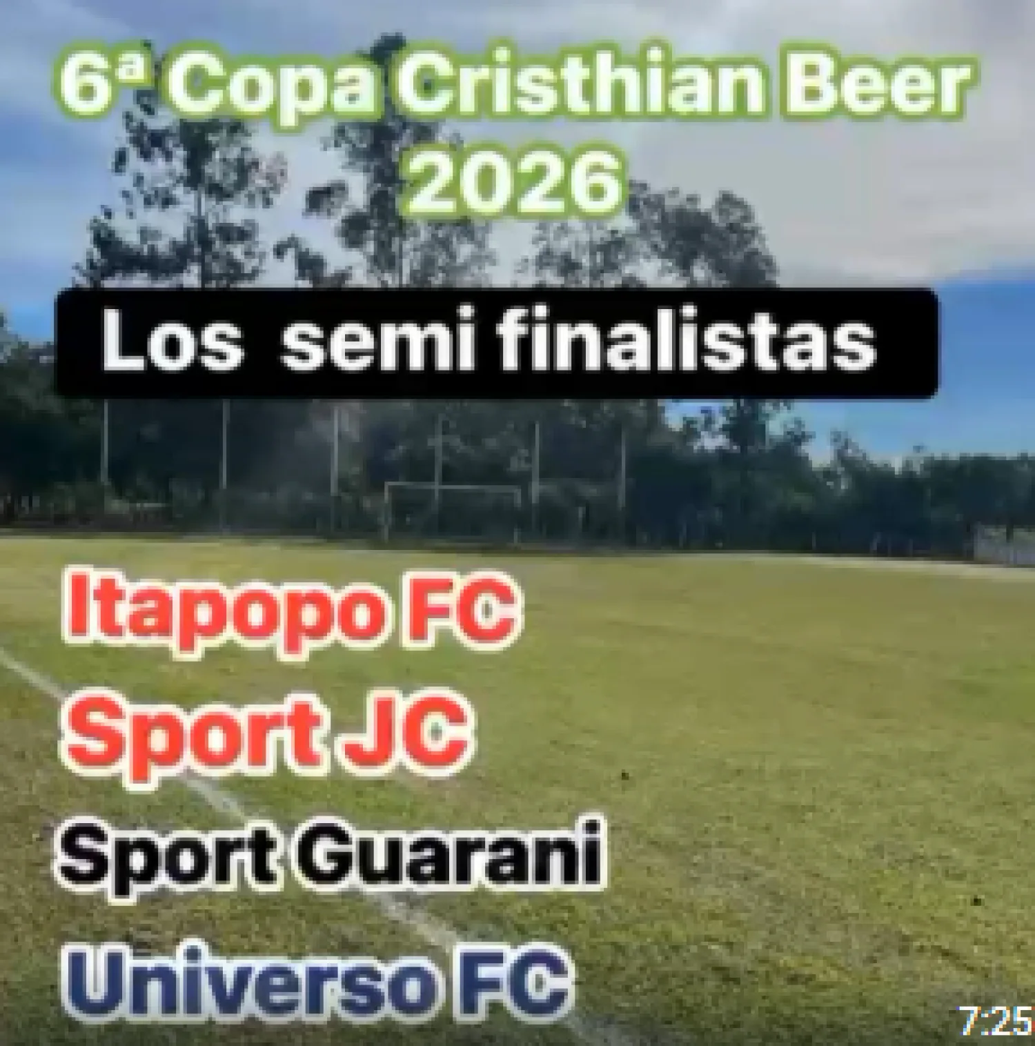 Se definieron los semifinalistas de la 6ª Copa Cristhian Beer