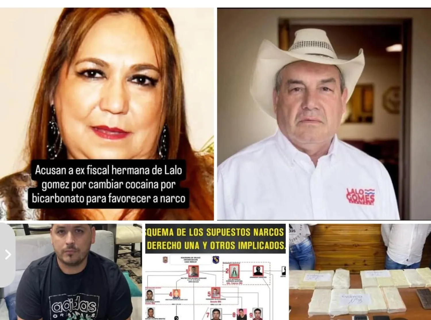 Acusan a exfiscal, hermana de Lalo Gomes, por cambiar cocaína por bicarbonato y favorecer a un narcotraficante