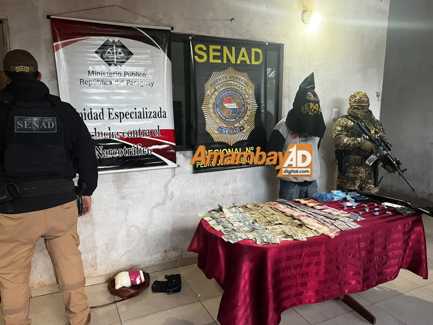 SENAD desmantela presunto foco de microtráfico en Mafussi: un detenido y evidencias incautadas