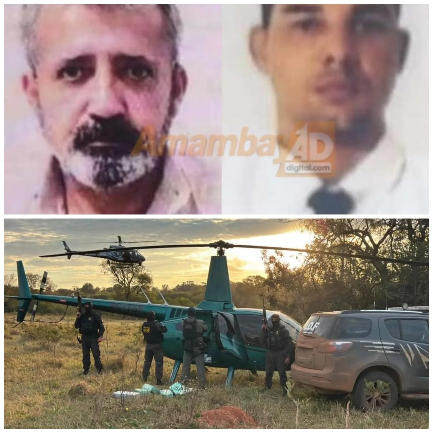 Interceptan en Brasil un helicóptero con 288 kilos de cocaína procedente de Paraguay