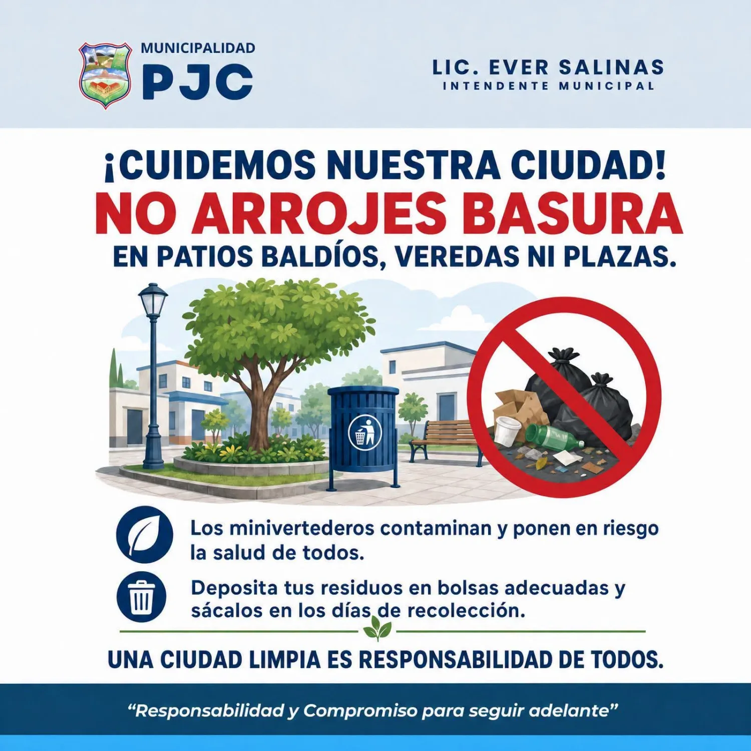Municipalidad anuncia multas por arrojar basura y estacionar vehículos en paseos centrales