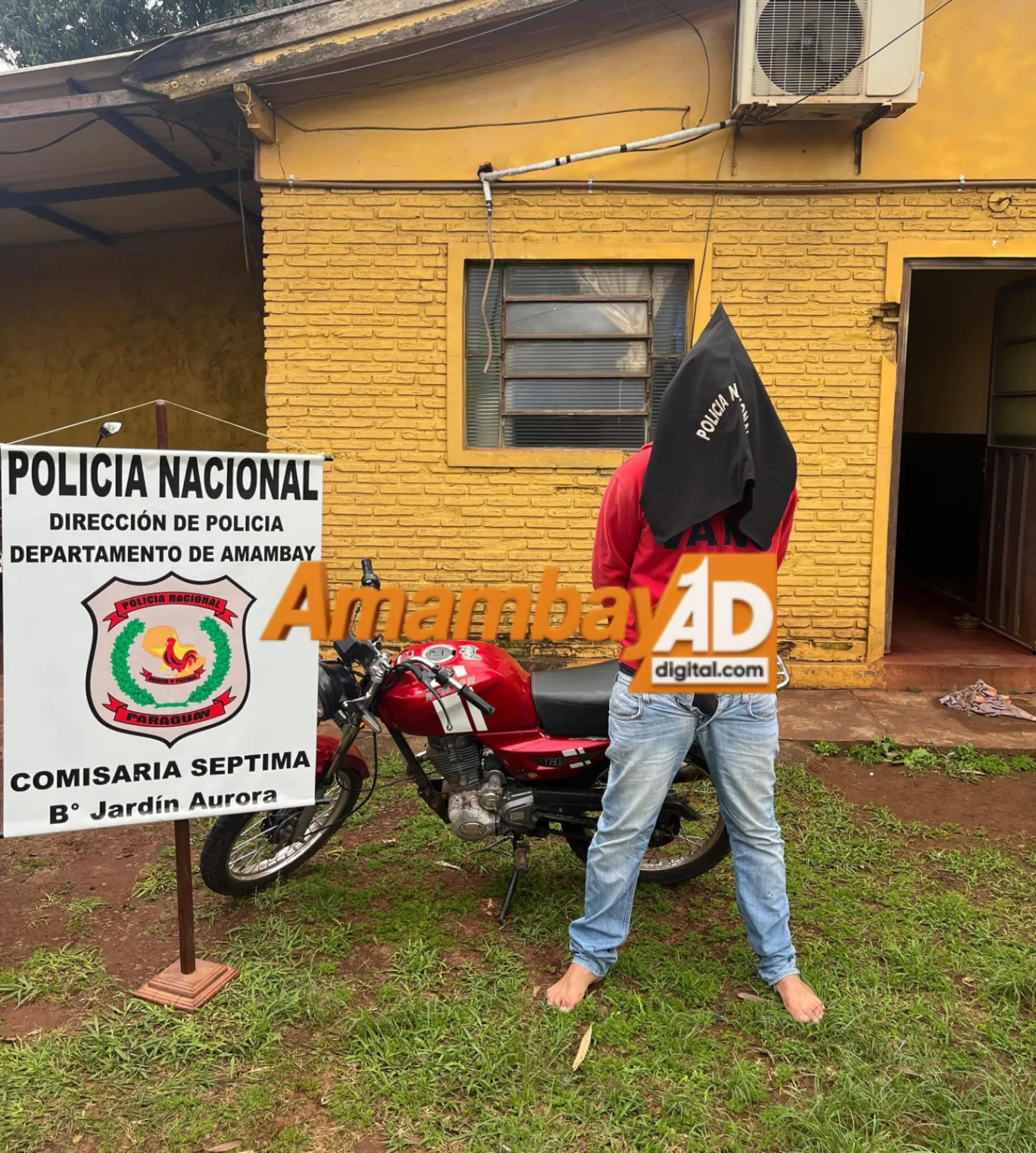 Policía recupera motocicleta denunciada como hurtada y detiene al supuesto autor