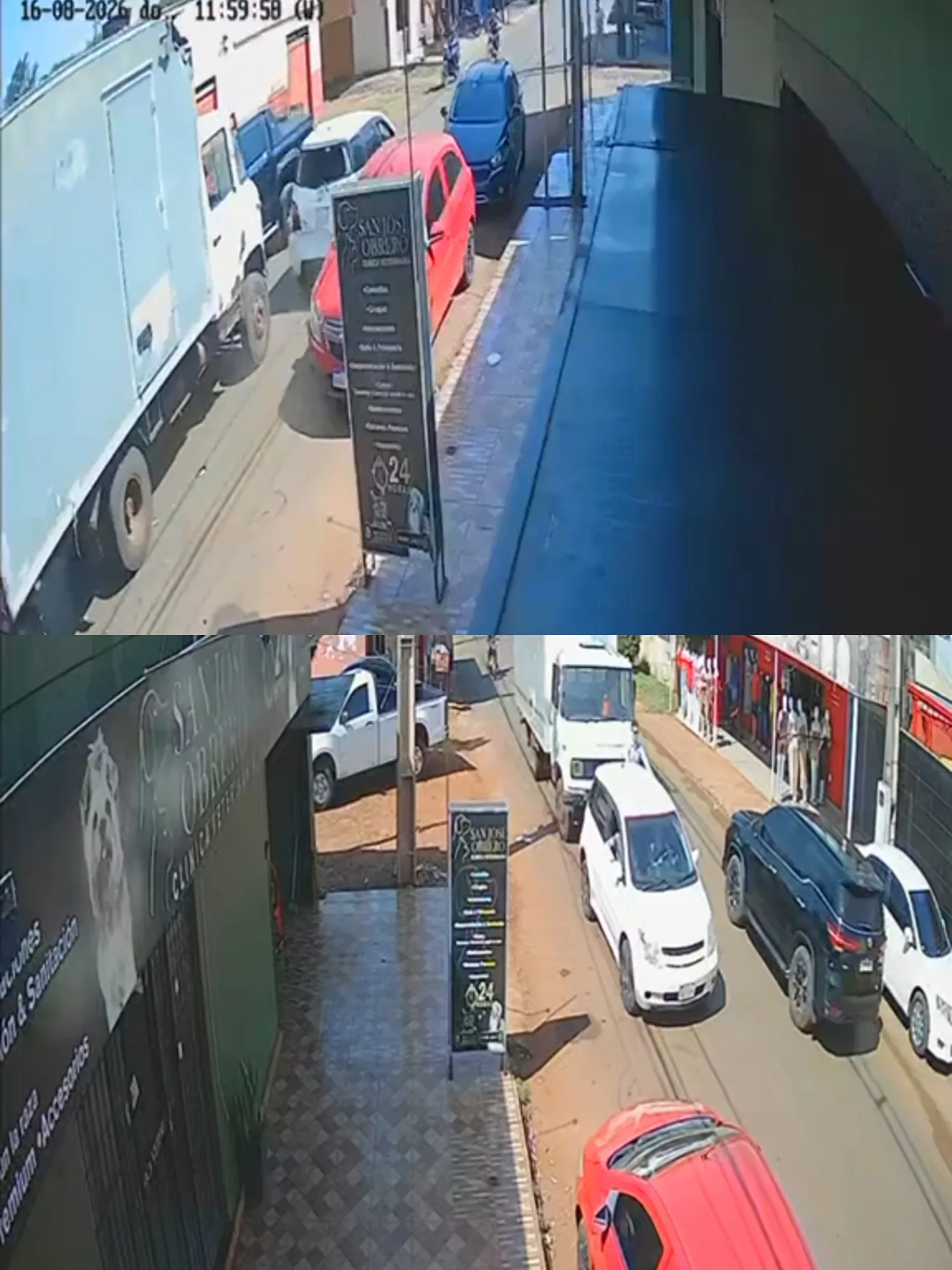 Camión fuera de control provoca triple colisión en el barrio Obrero