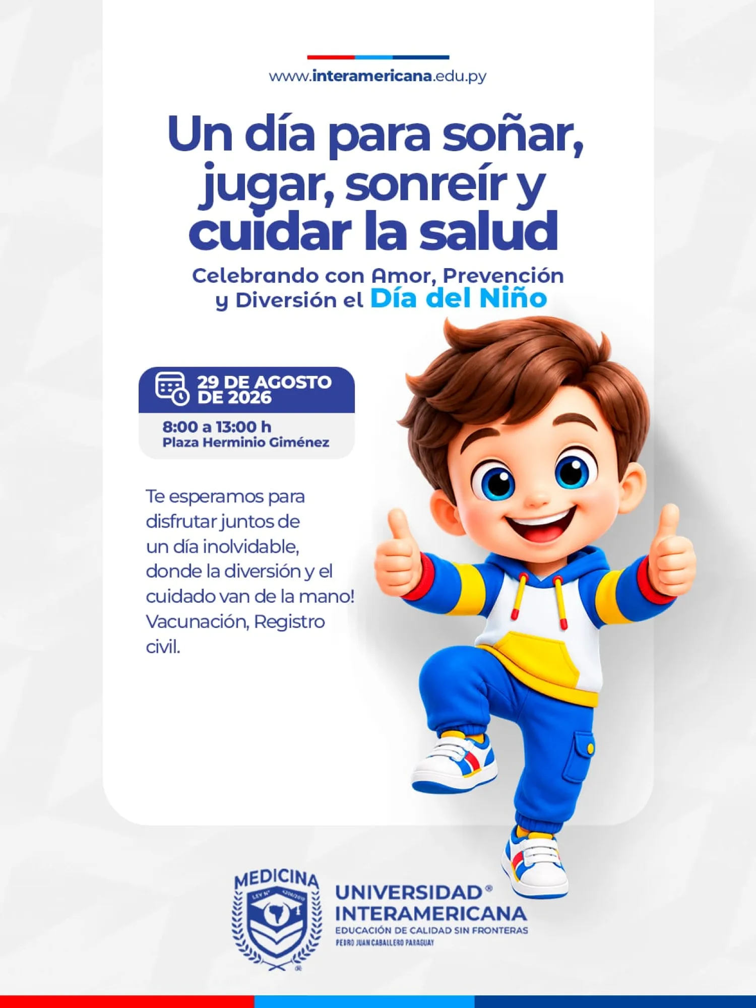 Universidad Interamericana prepara jornada por el Día del Niño con salud, prevención y diversión