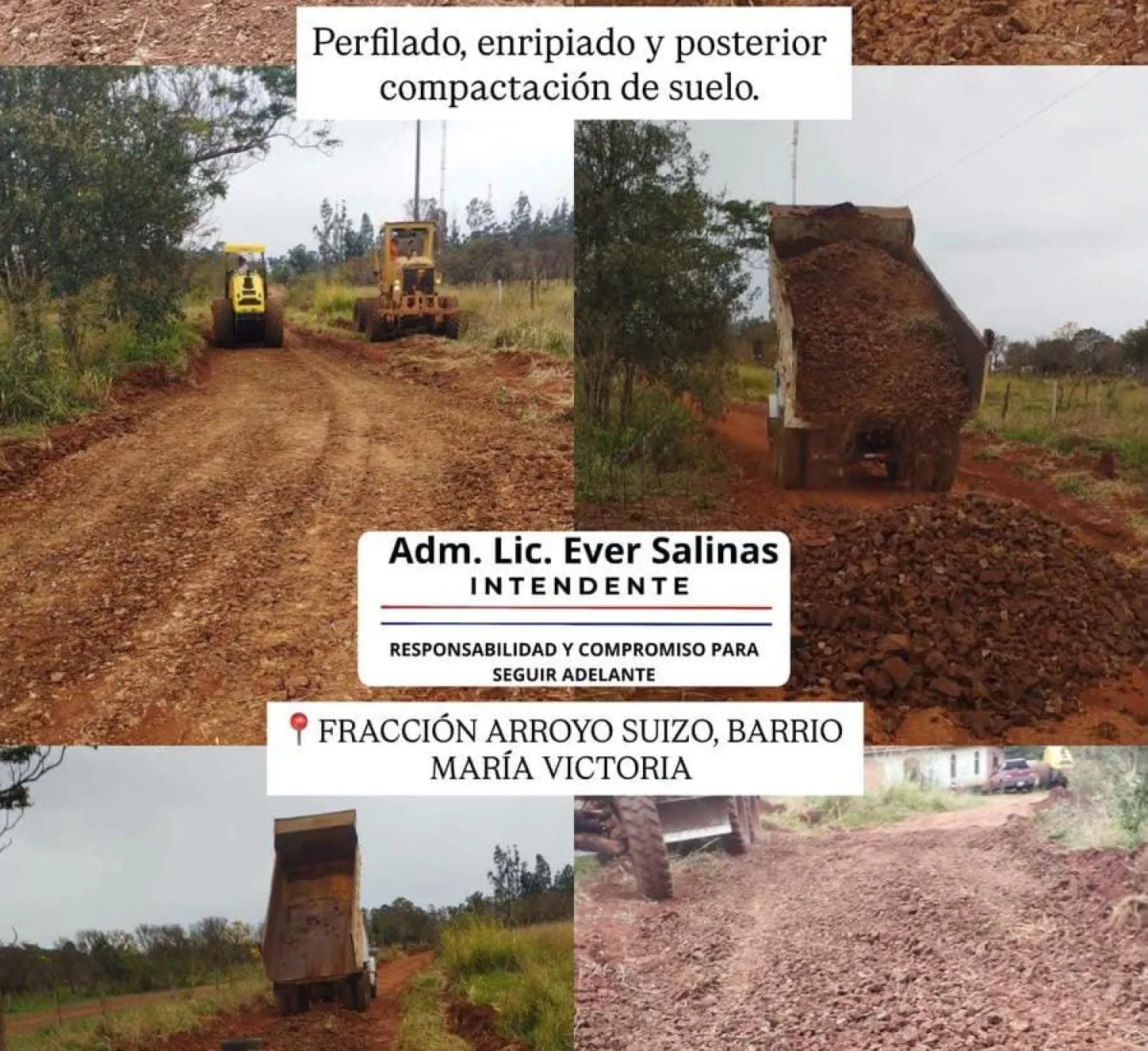 Municipalidad continúa con mejoras viales en la Fracción Arroyo Suizo