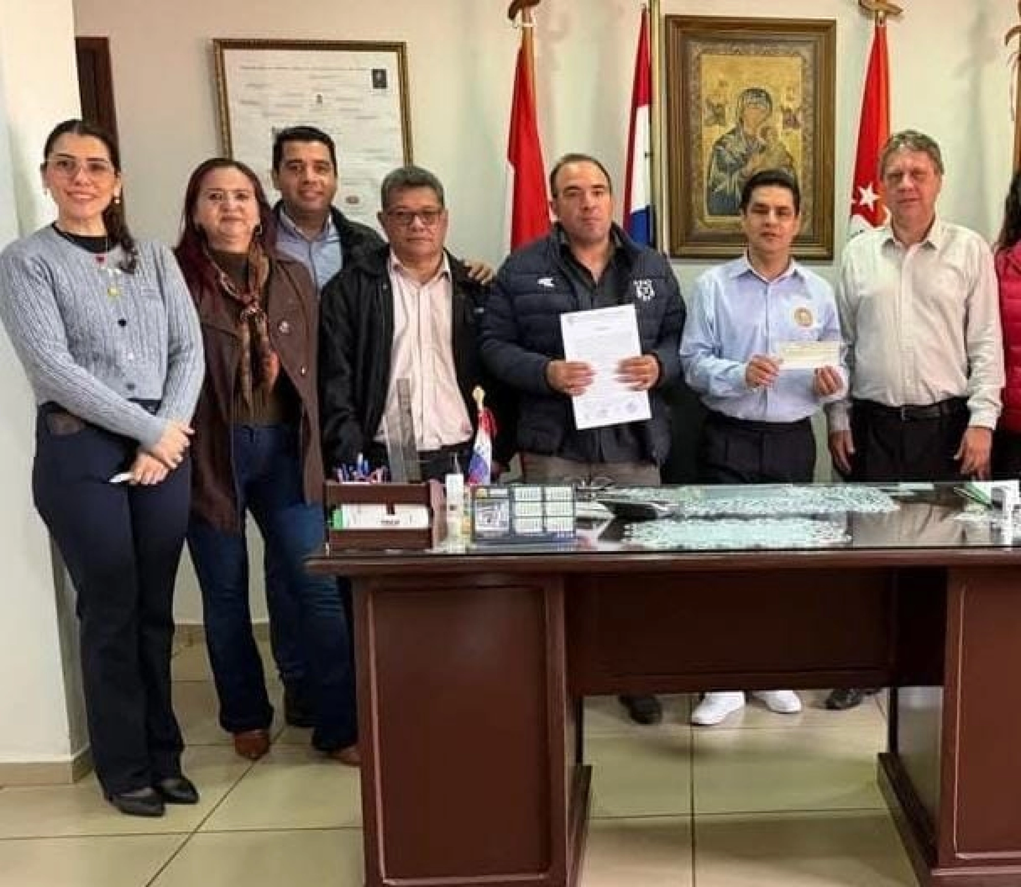 Municipalidad entrega G. 35 millones a la Liga Deportiva del Amambay