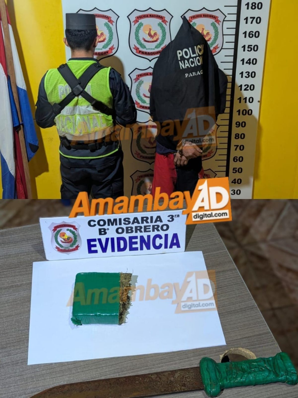 Lo sorprendieron durante un control y llevaba marihuana y un machetillo en la cintura