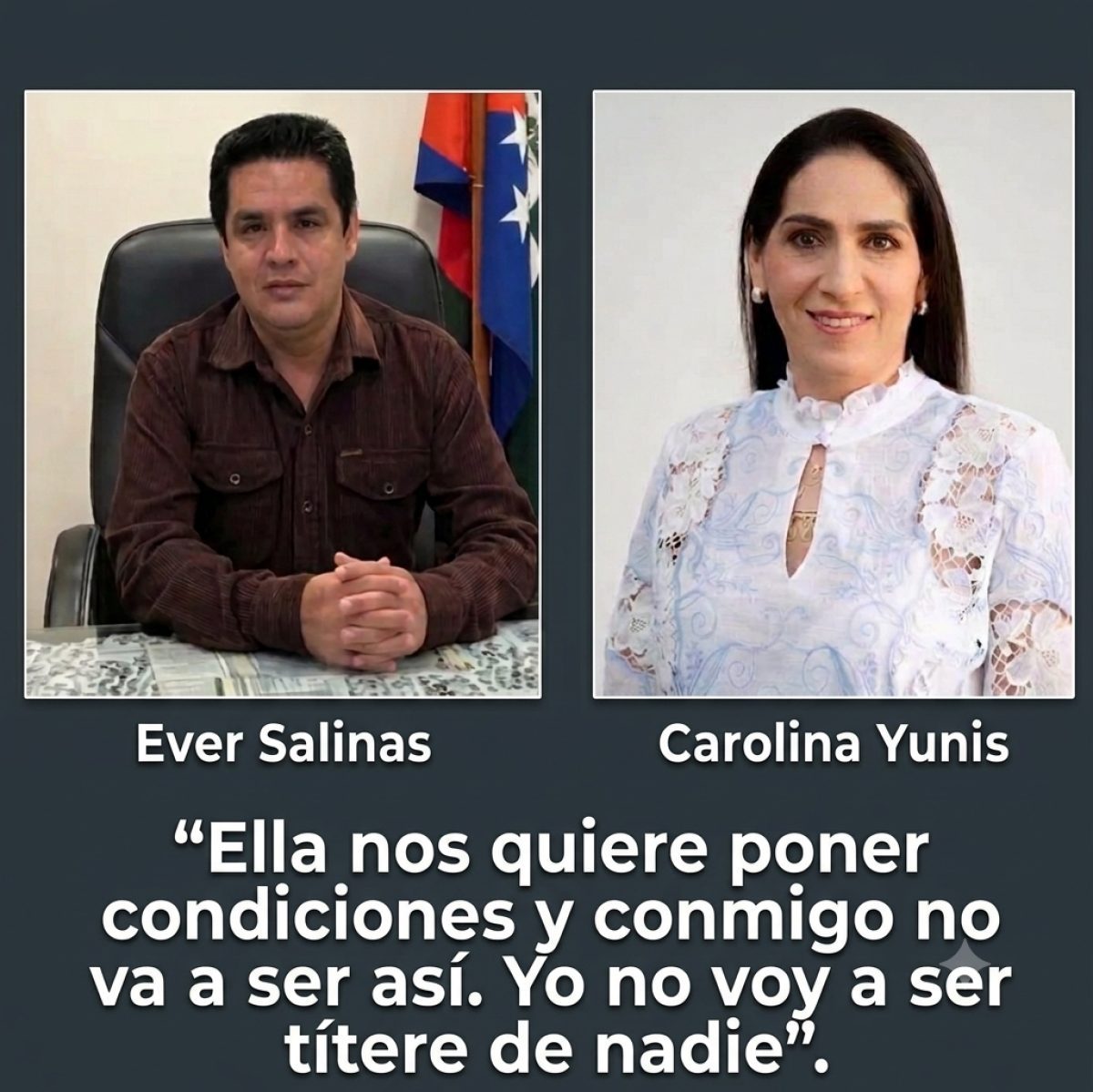 Ever Salinas a Carolina Yunis: “Contra Ronald Acevedo nunca pidió un informe, porque ella misma estaba manejando”