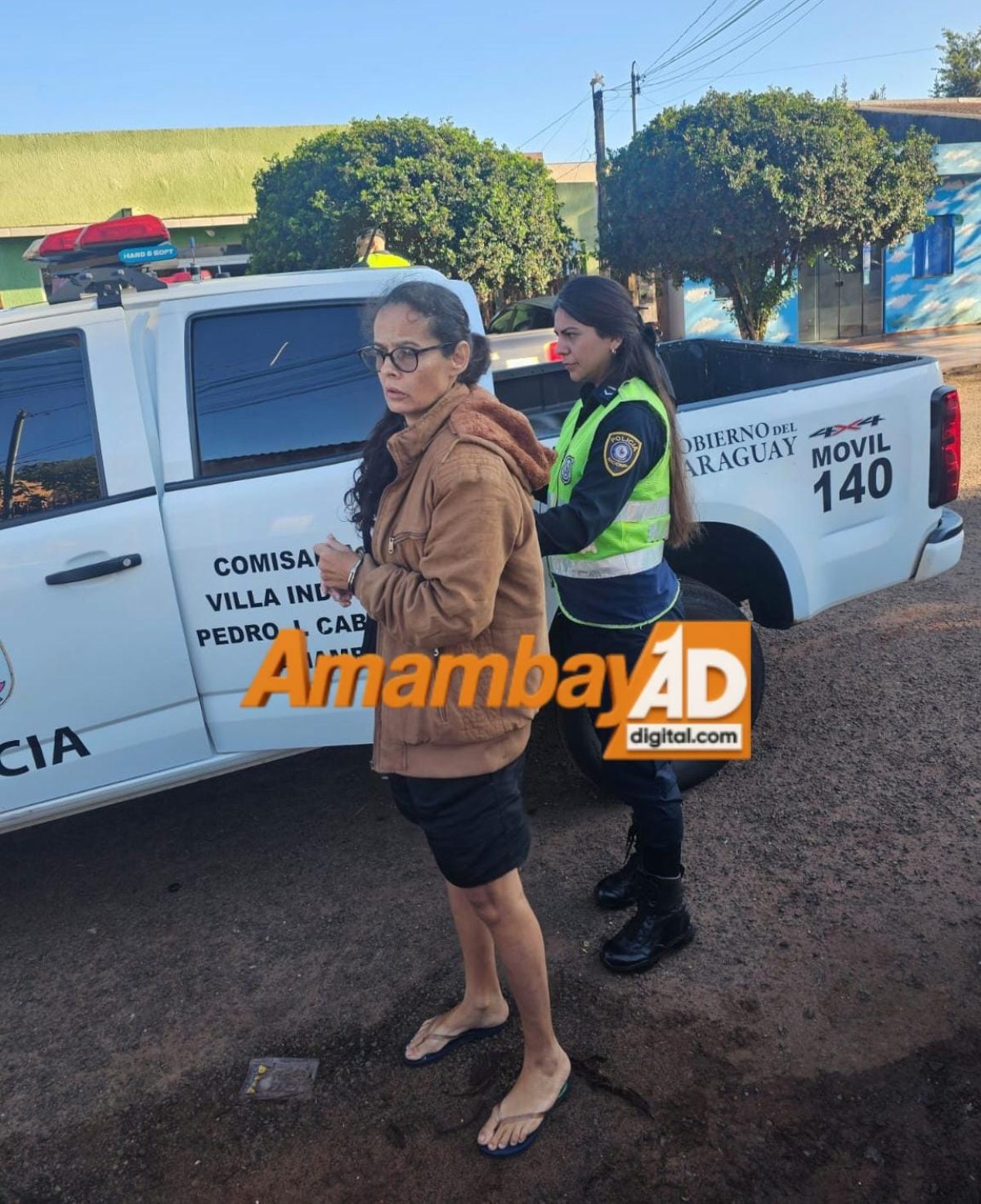 Brasileña detenida en PJC con arma, municiones y otros elementos fue trasladada al COMPLE