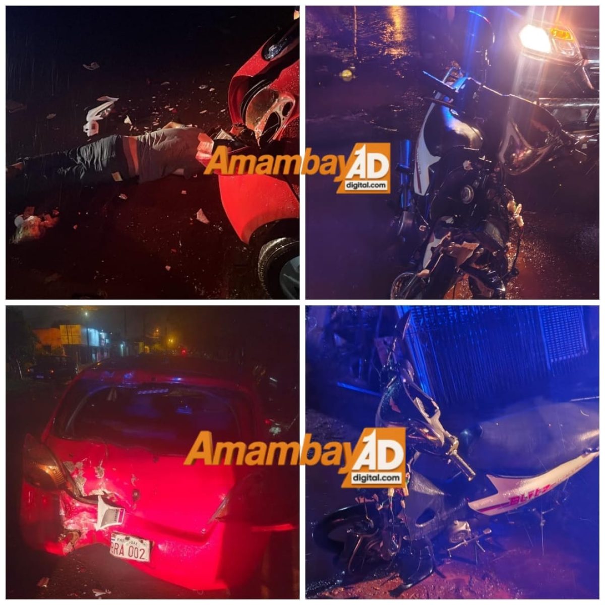 Motociclista sufre grave traumatismo de cráneo tras chocar contra un automóvil estacionado