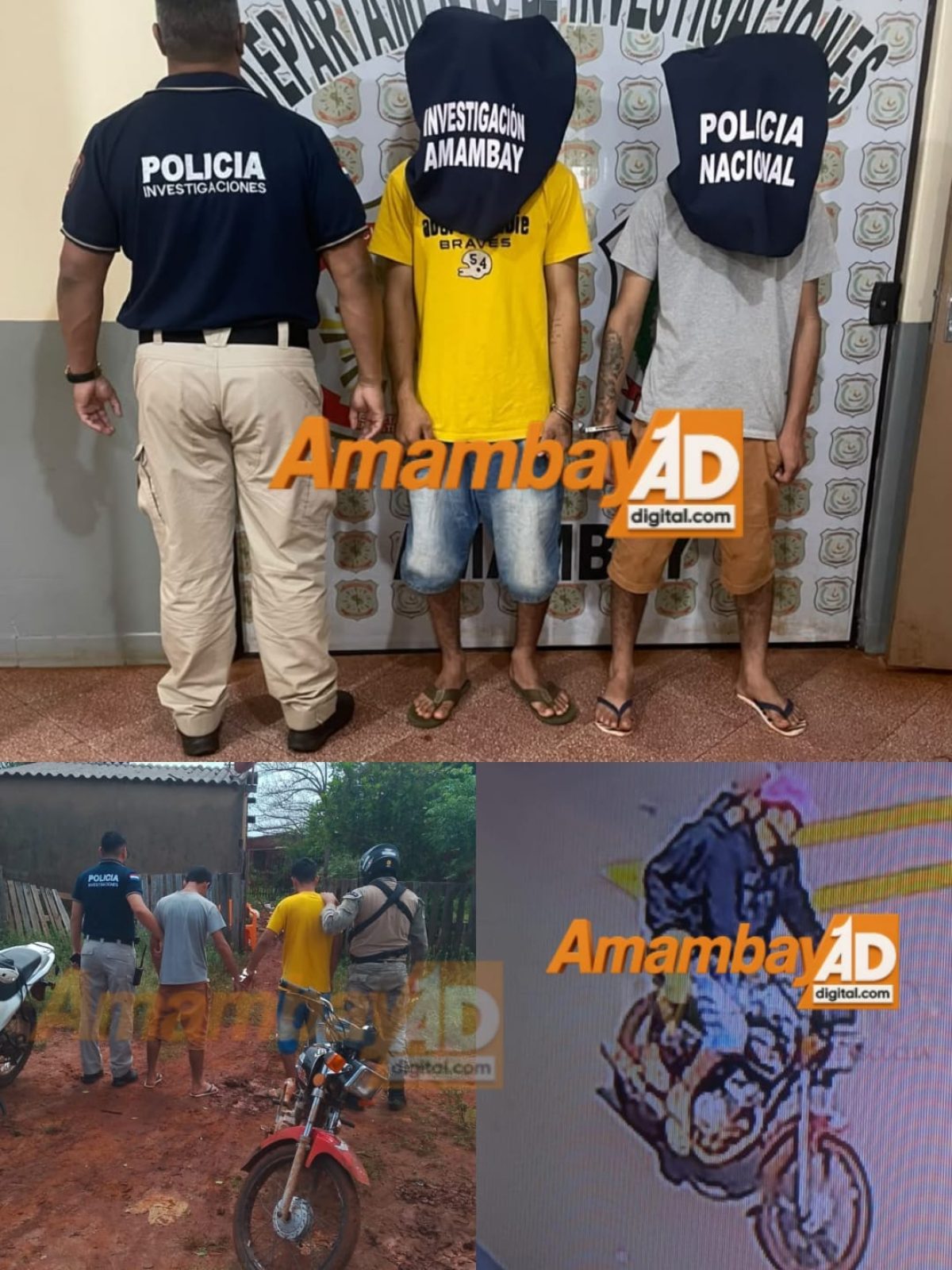 Aprehenden a dos adolescentes por hurto de motocicleta en estacionamiento de supermercado en Pedro Juan Caballero