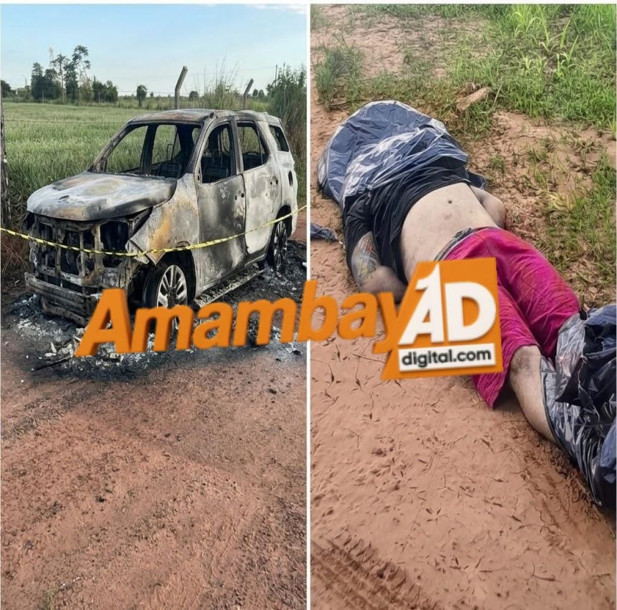 Hallan un cadáver en Cerro Corá’i y una Toyota Fortuner incinerada en Zanja Pytã: investigan posible vínculo con rapto y homicidio